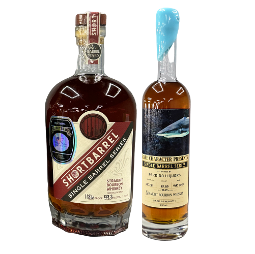 Rare Character Single Barrel HIC 011 9Yrs 110.58 Proof & Shortbarrel Single Barrel Series 118.6 Proof  Combo Pack 750ML