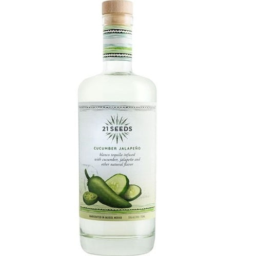 21 seeds cucumber jalapeno infused blanco tequila flavored tequila 70 750ML