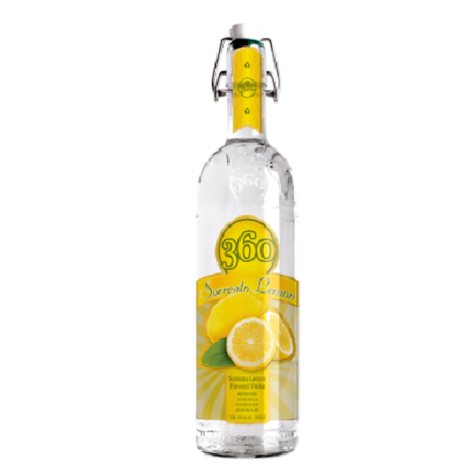 360 Sorrento Lemon Vodka - 1Ltr