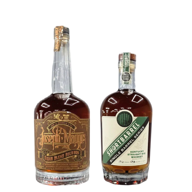 Joseph Magnus Cigar Blend  + Shortbarrel Single Barrel Straight Rye Bourbon Combo 750ML