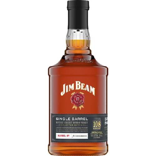 Jim Beam Straight Bourbon Single Barrel Selected Batch 108 Proof 750ml
