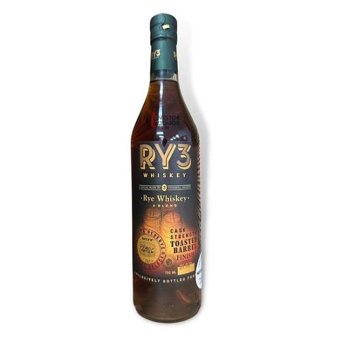 Ry3 Cask Strength Whiskey Toasted Finish Single Barrel 750ML