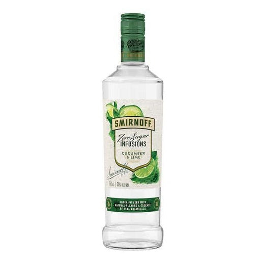 Smirnoff Flavored Vodka Cucumber & Lime Zero Sugar Infusions Blend-Botanicals 750ml