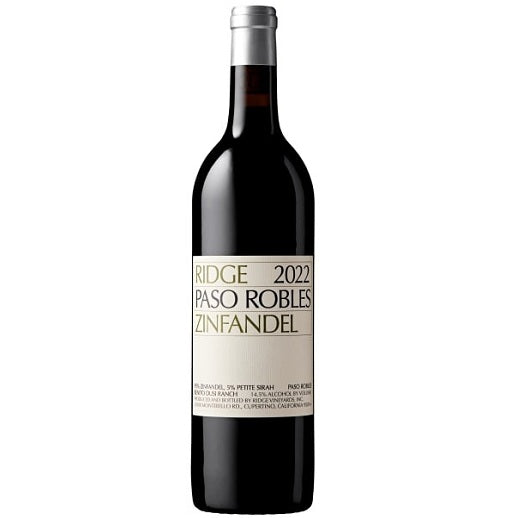 Ridge Vineyards Zinfandel Benito Dusi Ranch Paso Robles 2022